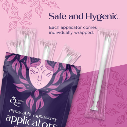 Queen Care - Disposable Suppository Applicator, Boric Acid Applicator, Feminine Care Suppository Applicator