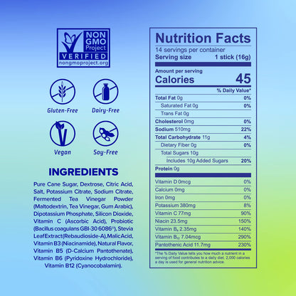 Liquid I.V. Hydration Multiplier + Probiotic Kombucha - Tart Green Apple - Hydration Powder