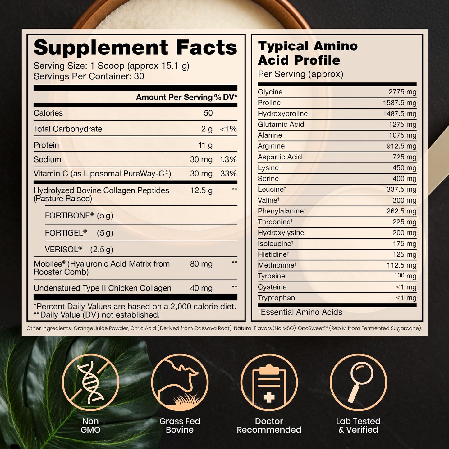 Pure Therapro Rx TriActive Collagen Plus, Collagen Powder for Hair, Skin, Nails, Bones & Joints, Hydrolyzed Collagen Powder w/Patented Peptides, Multi Collagen Protein Powder (Unflavored)