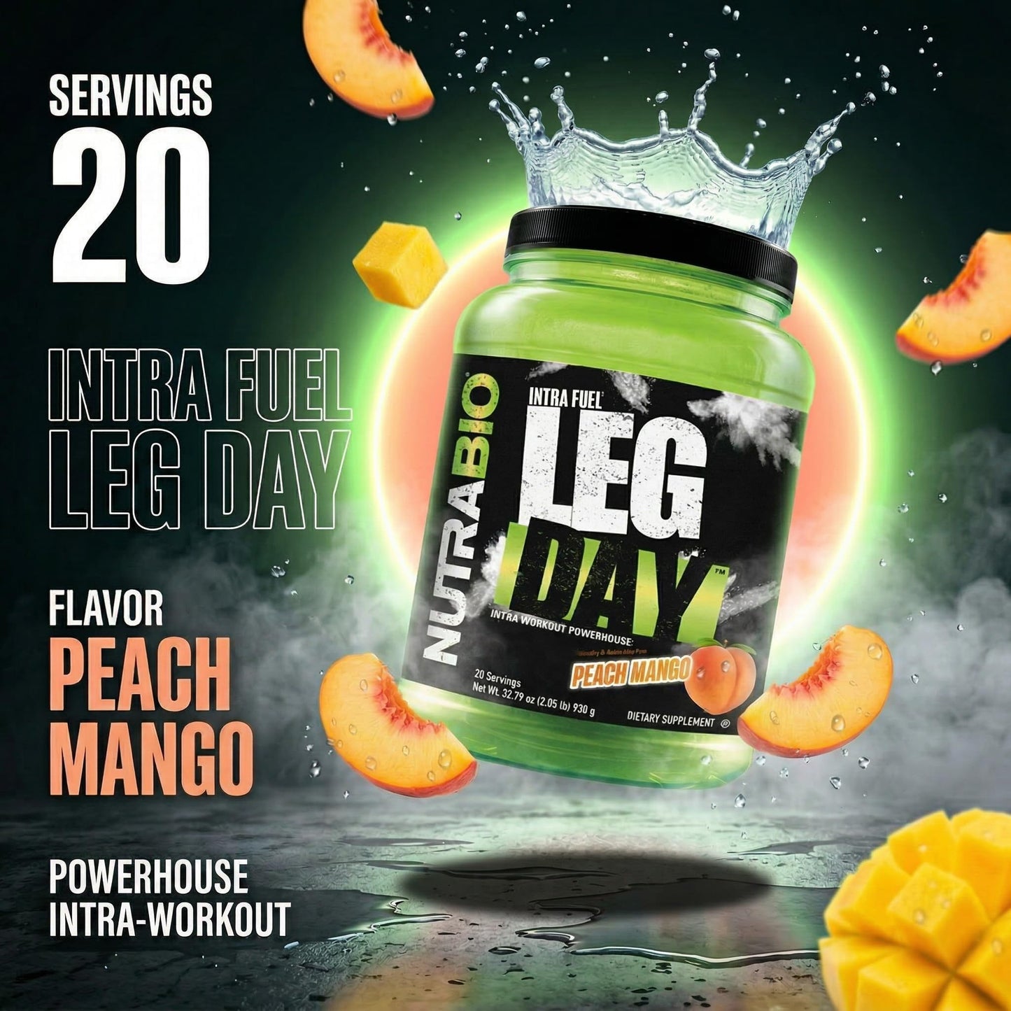 NutraBio Leg Day Intra Workout Powder – Advanced Carb Supplement with Cluster Dextrin & Electrolytes – Carb Powder with EAAs/BCAAs – Cyclic Dextrin for Performance – Cherry Lime, 20 Servings