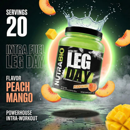 NutraBio Leg Day Intra Workout Powder – Advanced Carb Supplement with Cluster Dextrin & Electrolytes – Carb Powder with EAAs/BCAAs – Cyclic Dextrin for Performance – Cherry Lime, 20 Servings