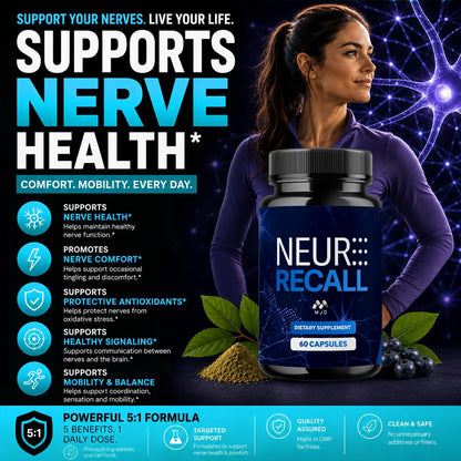 Neuro Recall Capsules, Official NeuroRecall Supplement 5-Pack, 300 Capsules