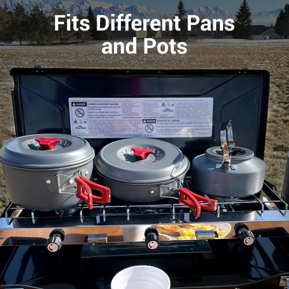 FineFlame Camping Stove 3 Burner 20400 BTU Propane Portable Stove with Regulator