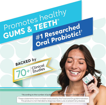 BioGaia Prodentis Oral Probiotics for Teeth & Gums and Bad Breath | Apple | Dental Hygienist-Recommended | Promotes Healthy Gums & Improves Oral Health | Fights Bad Breath | Dental Probiotic (3-Pack)