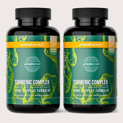 Primal Harvest Turmeric Complex - Daily Vegan Supplement, Gluten Free