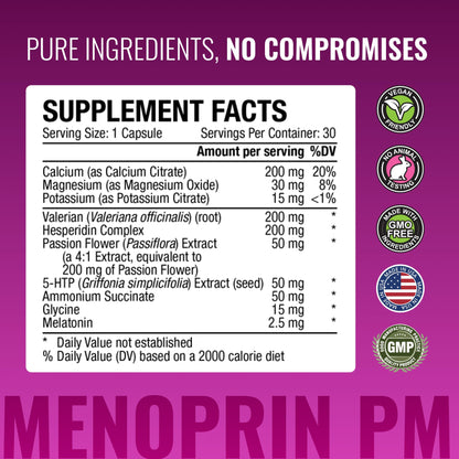 Approved Science Menoprin - Menopause Support - Protykin, Black Cohosh - 60 Capsules - 1 Bottle Menoprin Day - Vegan