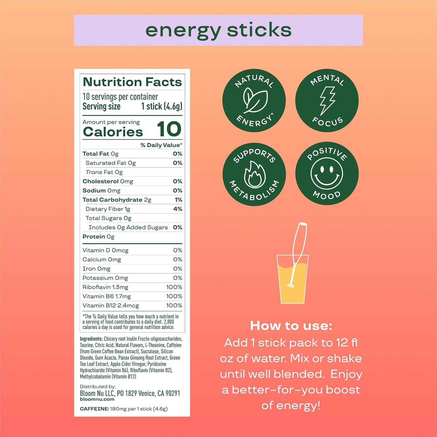Bloom Strawberry Watermelon Clear Protein and Peach Mango Energy Packets Bundle