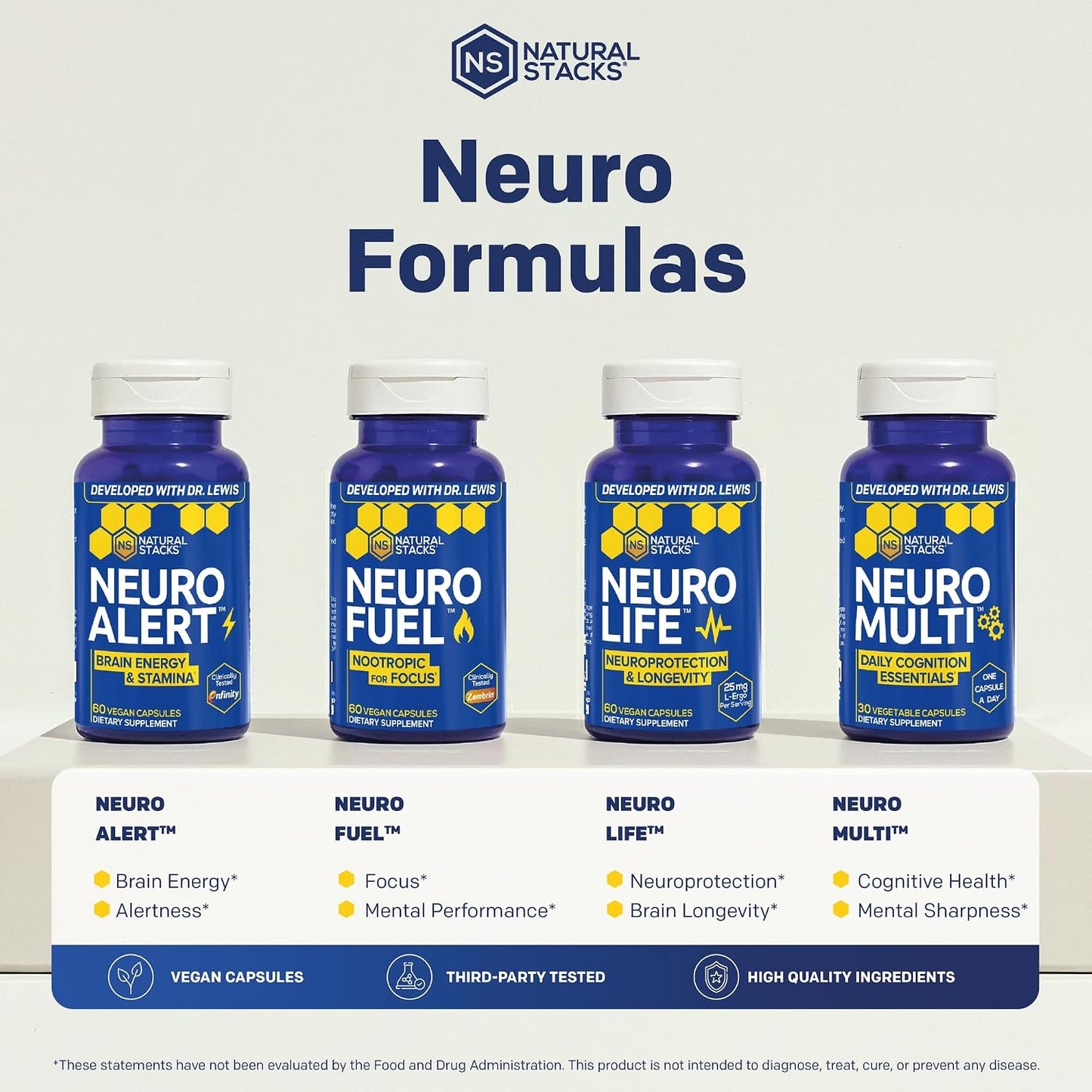 NeuroAlert Paraxanthine 200mg Caffeine Free Energy Supplement, 60 Capsules | With L-Tyrosine, L-Theanine and NADH. Smooth focus and mental drive without jitters or crash. Ideal for work and workouts.