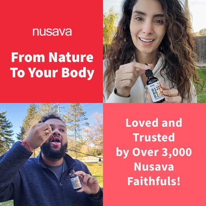 NUSAVA (2 Pack) Vitamin B12 Liquid Drops with B6, B1, Niacin & Folate — B12 Sublingual Vitamin B Complex, Methylcobalamin 5000 mcg, for Energy, Brain & Heart Support, Raspberry Flavor, 80 Servings