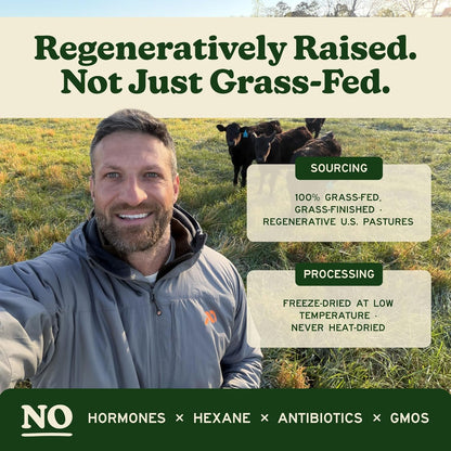 MK Supplements Grass-Fed Desiccated Beef Liver, Non-Defatted, Made in USA | 3,000mg per serving, 150 capsules, 30 servings, freeze-dried, regeneratively raised, amber glass bottle, family owned