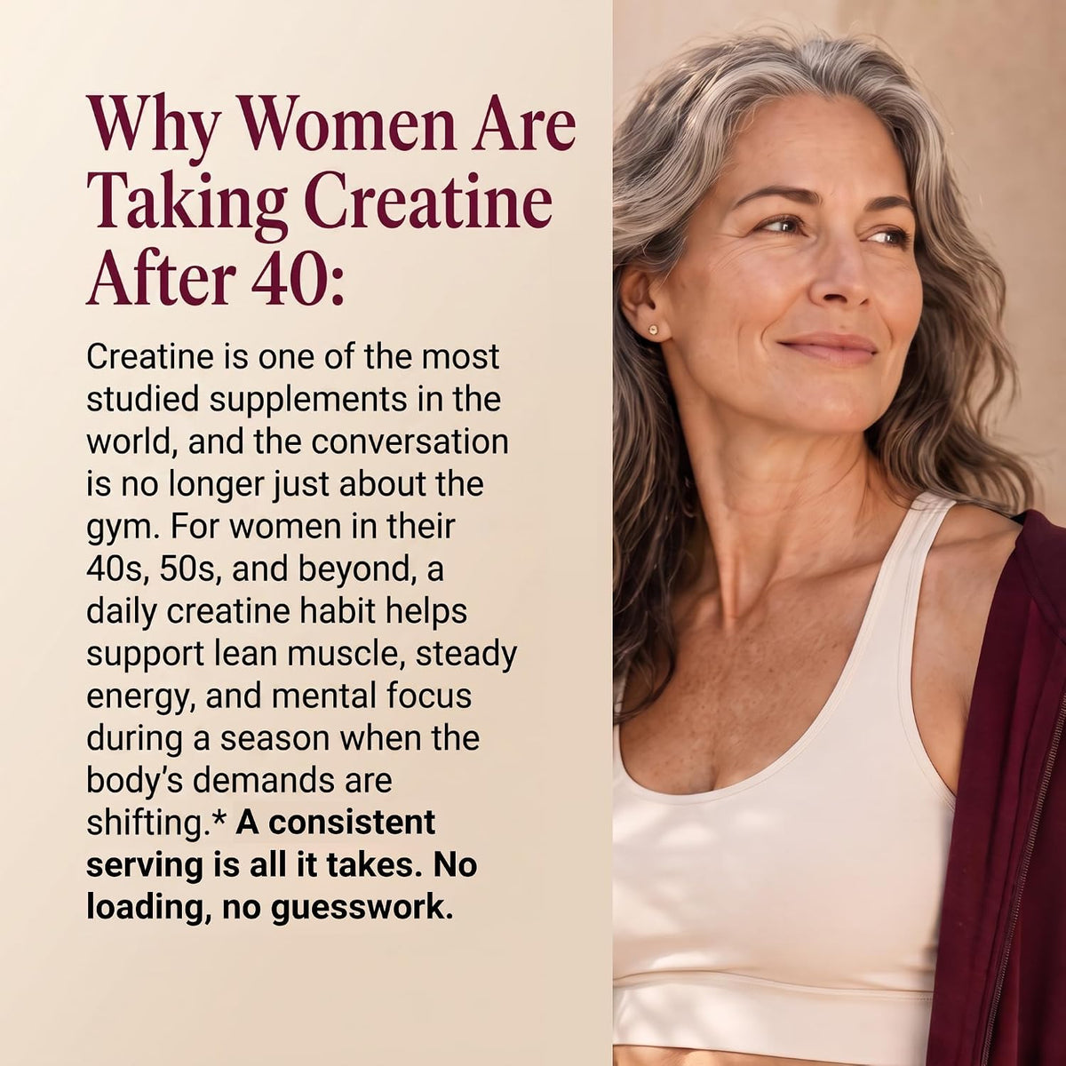 Utzy Naturals MenoCreatine | Creatine for Women 40+ | 90 Servings