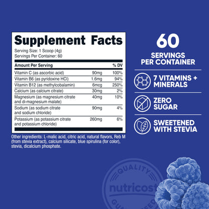 Nutricost Electrolyte Complex Powder (120 Servings, Fruit Punch) | Hydration Supplement Drink Mix with Vitamins and Minerals