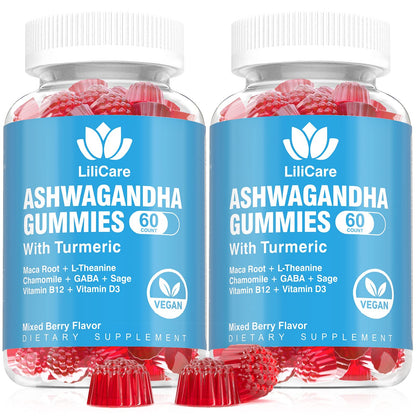 EnvyDeal 2 Pack Ashwagandha Gummies for Immune Support, 2000mg Organic Ashwa 