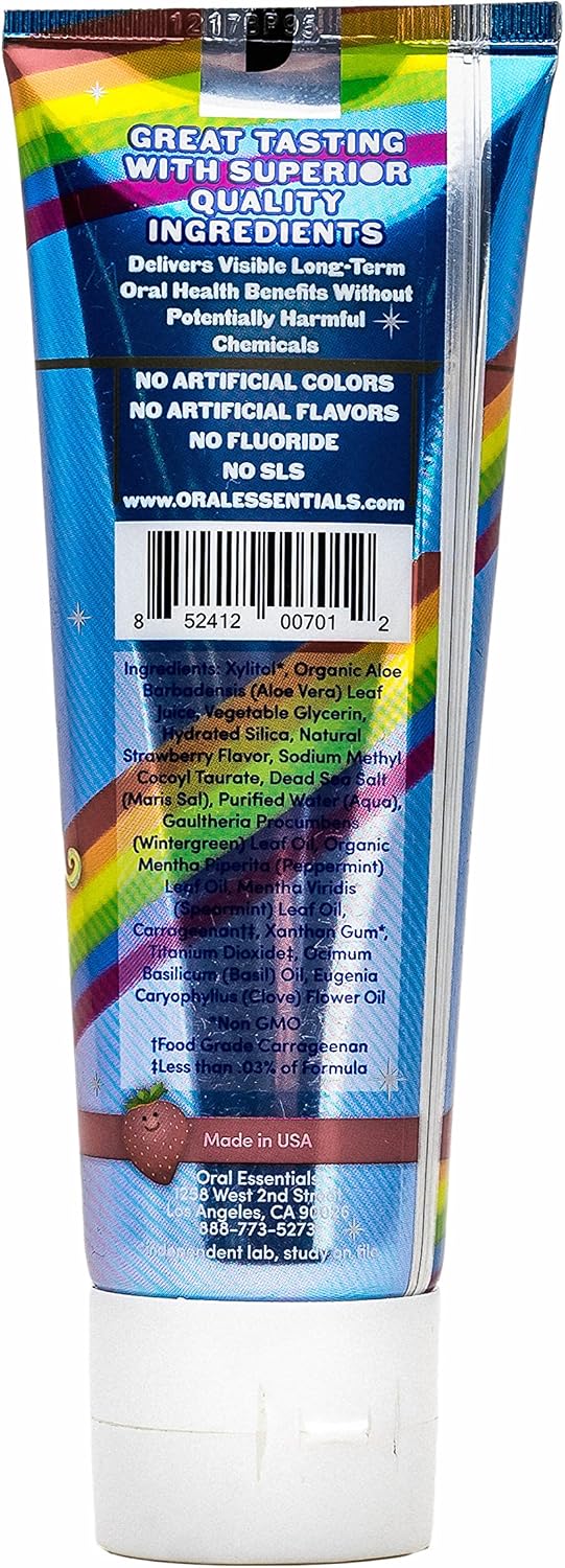 Lumineux Kids Toothpaste, Strawberry, Fluoride & SLS Free, 3.75 oz
