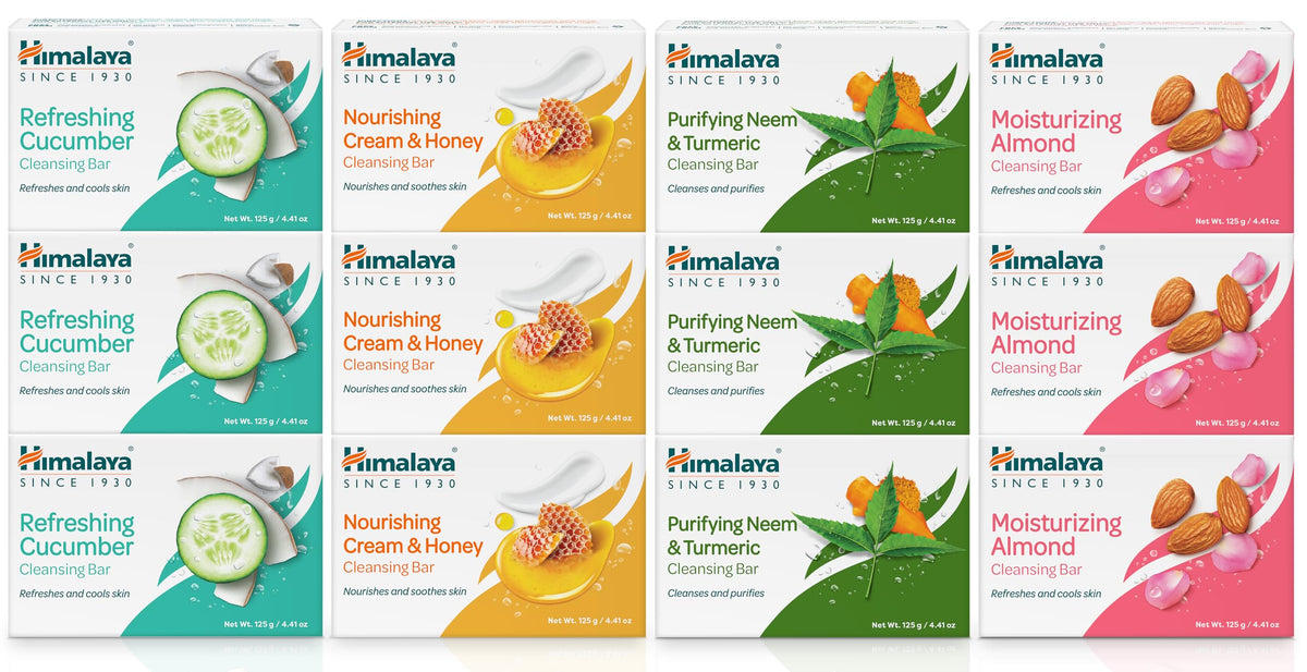 Himalaya Nourishing Cream & Honey Cleansing Bar Soap, 4.41 oz, 6 Pack