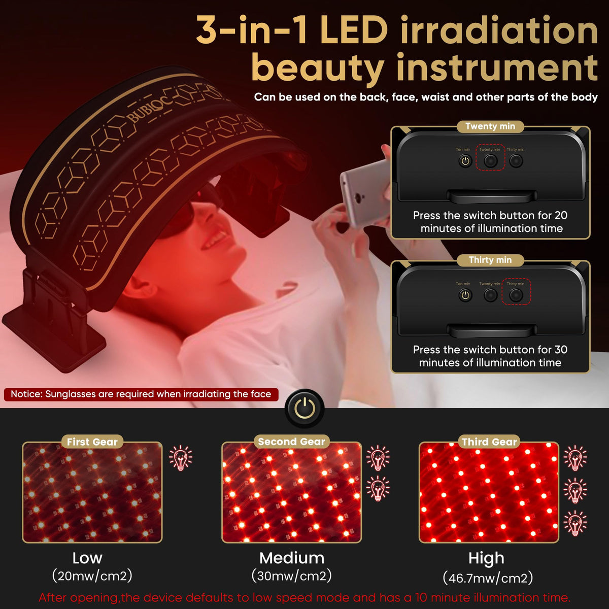 Multifunction Infrared Red Light Therapy for Body and Face, Near-Infrared 850 Red Light Therapy, Cordless