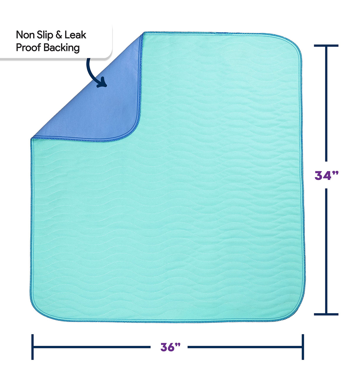 IMPROVIA® Washable Underpads 34" x 36" (Pack of 10) Heavy Absorbenc