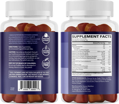 Multivitamin Gummies for Adults, Mixed Berry, 60 Count, 30 Day Supply | Multivitamin Gummies for Men and Women with Vitamins and Minerals Zinc, Vitamin C, Vitamin D, Daily Defense, 30 Servings