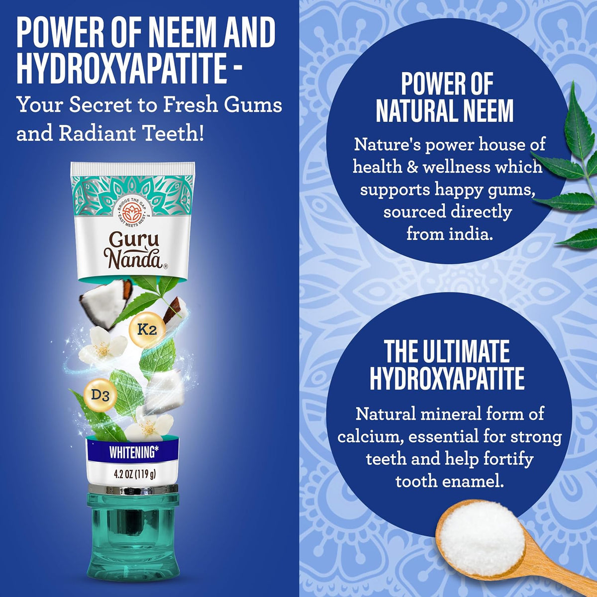GuruNanda Oral Care Kit for Teeth Whitening, Shine Bright Stay Fresh