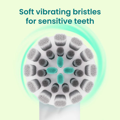 quip Rev Oscillating Electric Toothbrush Replacement Heads, Black, 4 Pack