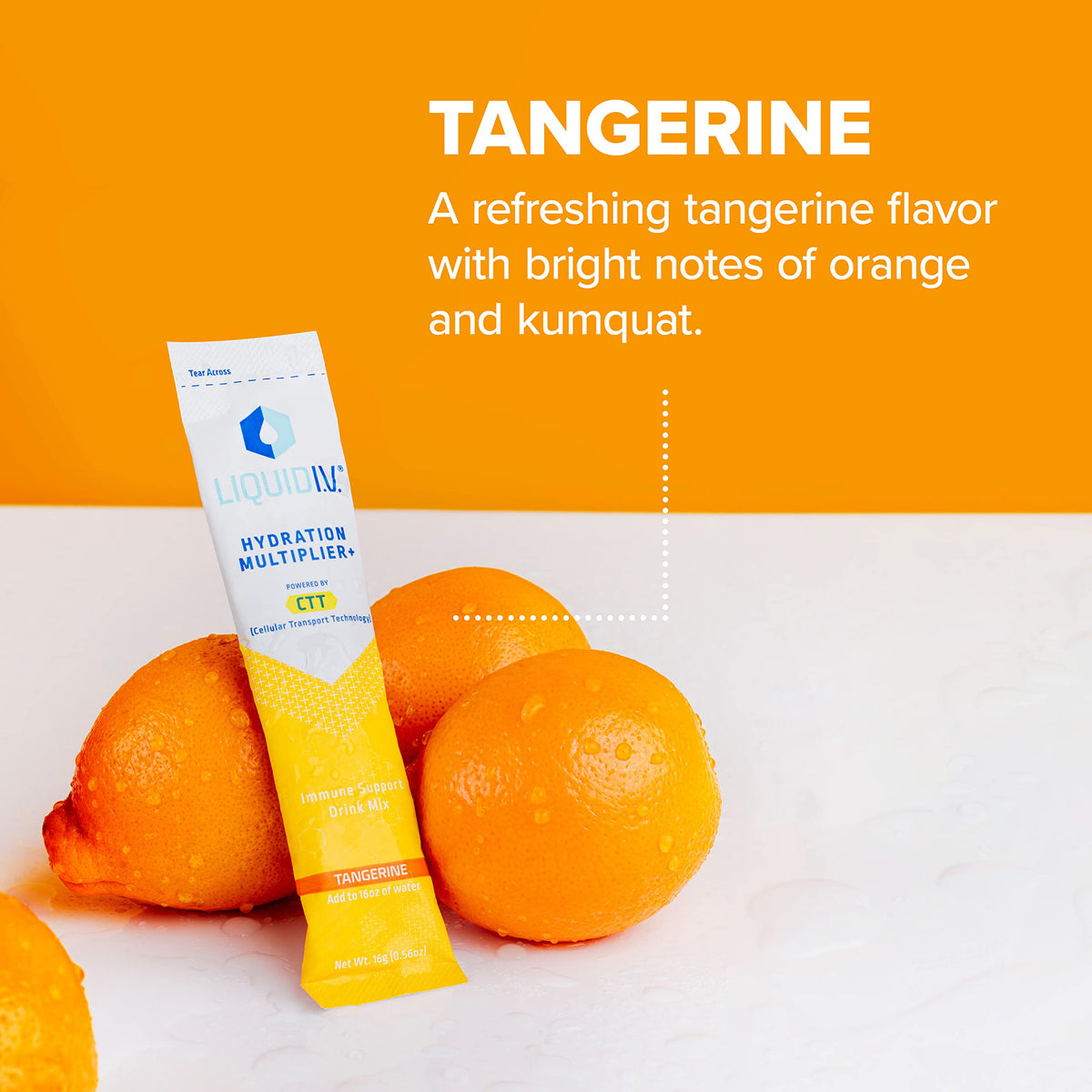 Liquid I.V. Hydration Multiplier + Immune Support - Tangerine - Hydration Powder Packets