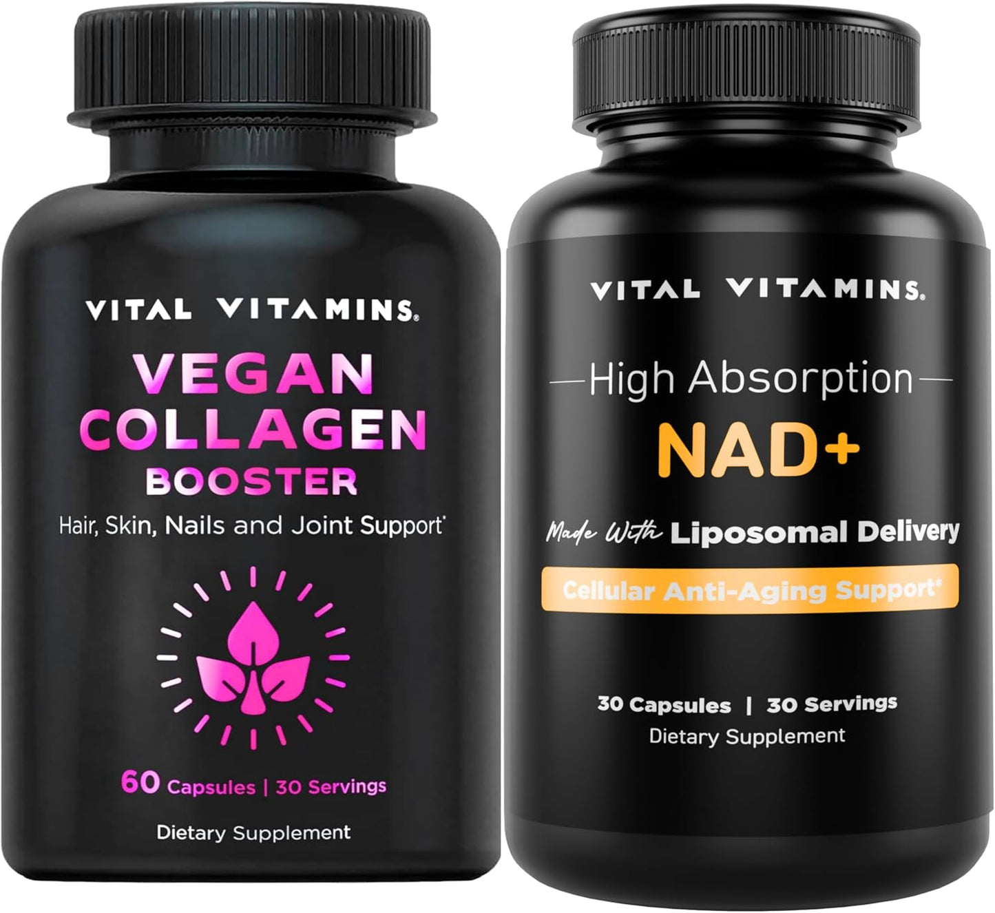 Vital Vitamins Vegan Collagen Booster + NAD+ Supplement