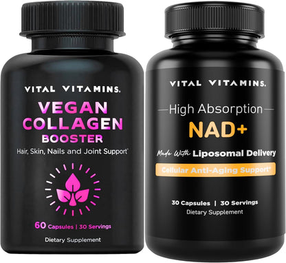 Vital Vitamins Vegan Collagen Booster + NAD+ Supplement