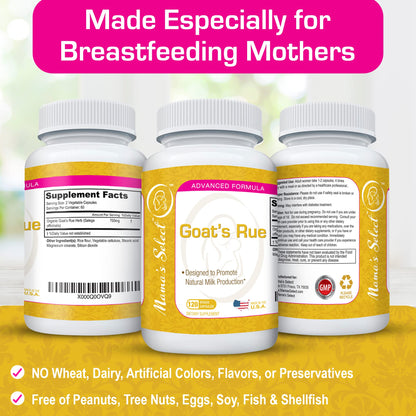 Mama's Select Organic Goat’s Rue Lactation Supplement for Breastfeeding - Increase Milk