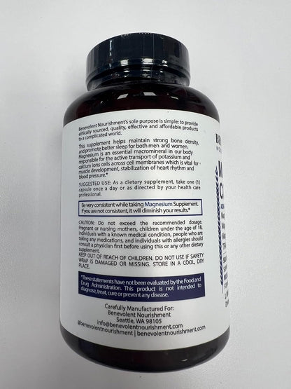 Benevolent Chlorophyll Liquid Drops & Magnesium Complex 4 Month Supply - Highly Concentrated Formula with 4X Potency for Skin Wellness and Freshness - 5 Premium Forms of Magnesium