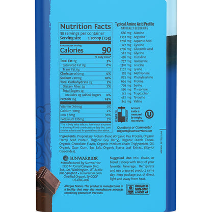 Vegan Organic Protein Powder Plant-based | BCAA Amino Acids Hemp Seed Soy