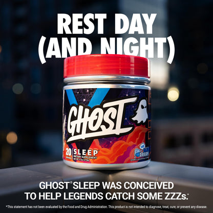 GHOST Sleep Dietary Supplement, Apple Pie - Recovery & Rest with Premium Ingredients Including Melatonin, Colostrum & Ashwagandha - Supports Sleep Quality - Gluten-Free & Sugar-Free