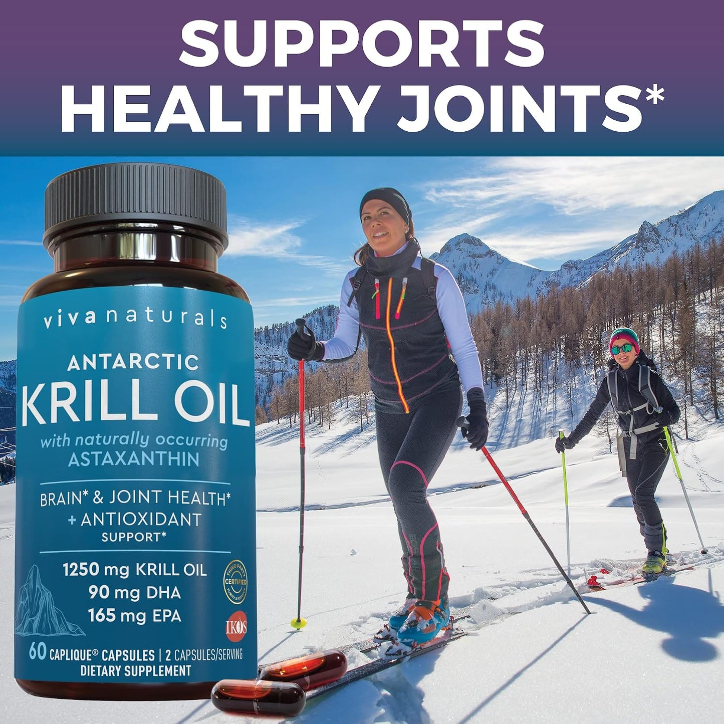 Viva Naturals Antarctic Krill Oil and Elderberry, Vitamin C, Zinc and Vitamin D3 5000 IU Bundle, 1250 mg of Krill Oil Providing Omega 3 EPA and DHA for Joint Health, Elderberry for Immune Support