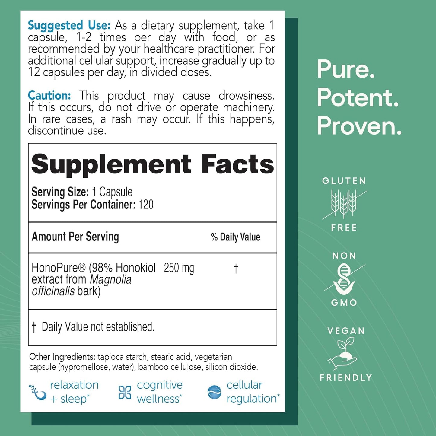 EcoNugenics Brain Health Supplement Bundle – 270 Capsules of PectaSol Modified Citrus Pectin Fiber + 120 Capsules of HonoPure Magnolia Bark Extract
