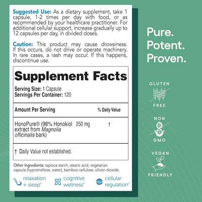 EcoNugenics Brain Health Supplement Bundle – 270 Capsules of PectaSol Modified Citrus Pectin Fiber + 120 Capsules of HonoPure Magnolia Bark Extract
