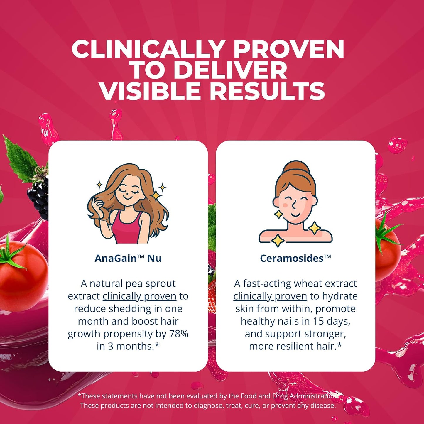 Passion 4 Health - Daily Liquid Multivitamin + Minerals (Radiant Berry Delight, Hair Skin Nails Liquid Multivitamin)
