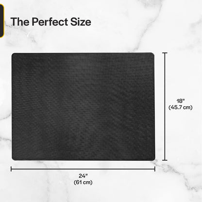 Thirteen Chefs Cutting Boards for Kitchen - 24 x 18 x .5" Black Color Coded Plastic Cutting