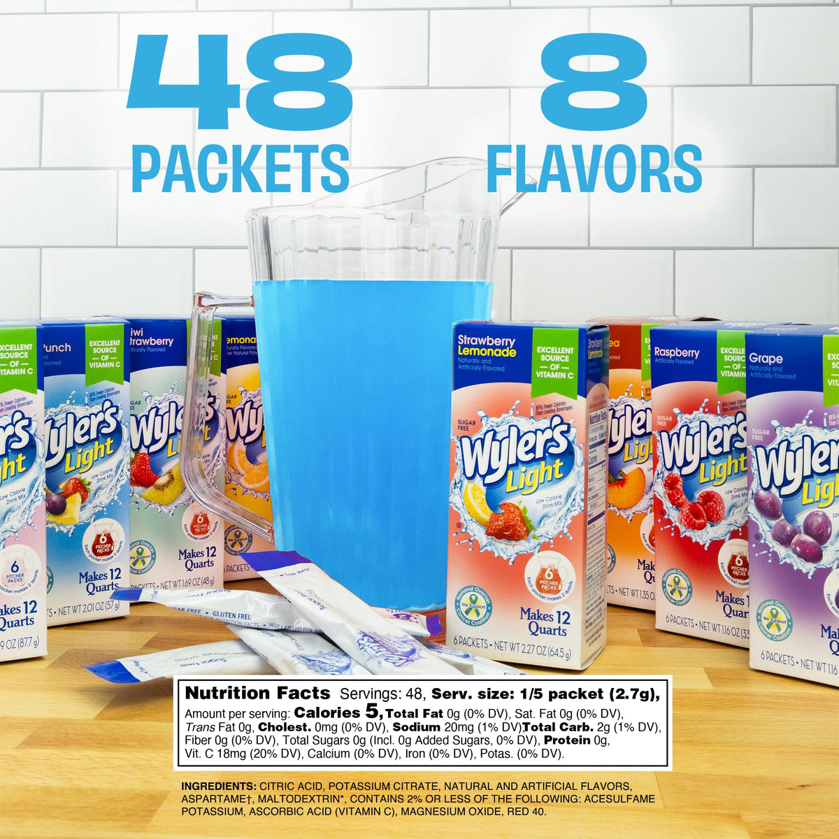 Wyler's Light Singles To Go 176ct - 176 Sugar Free Drink Mix Packets