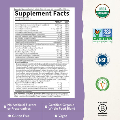 Garden of Life Organics Women 40+ Multivitamin, Vegan, 120 Tablets