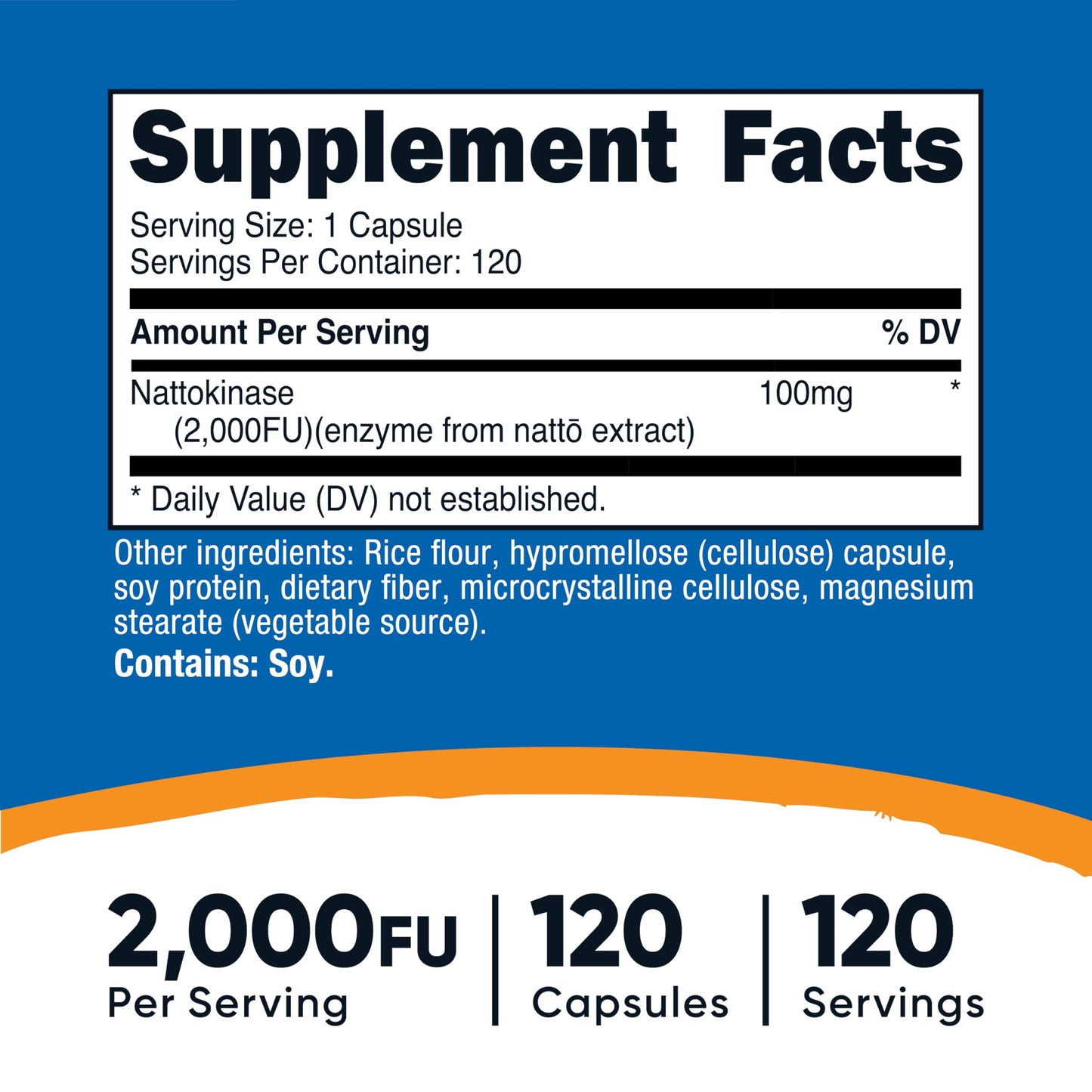Nutricost Nattokinase 2,000FU, 120 Capsules - Gluten Free, Non-GMO, Vegetarian Friendly