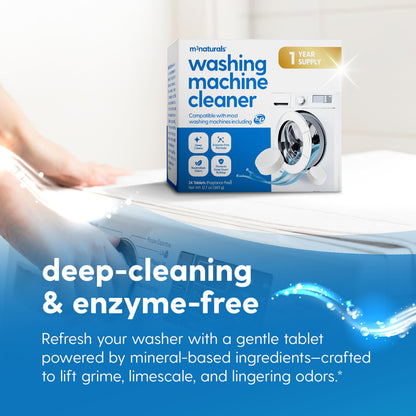 Dishwasher Cleaner & Deodorizer Tablets, Fresh Apple, 1-Year Supply by M3
