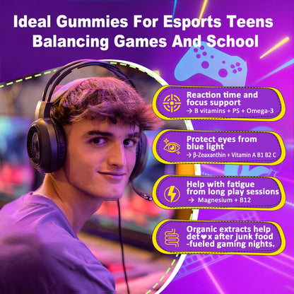 Nextdia Multivitamin Filled Gummies for Teen Boys Girls 12-17, 18, 19, Kids 10+ Multivitamin with Omega 3, Calcium + Magnesium + Zinc, Multi-Minerals for Adolescent 10-19S Brain, Bone, Energy, Immune