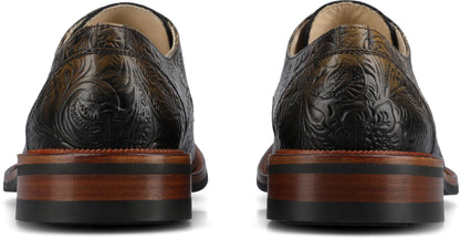 TAFT Mens Rome Genuine Leather Derby Classic Dress Shoe Lace Up Round Cap Toe Cushioned Block Heel Oro Viejo 13 Medium MENS US