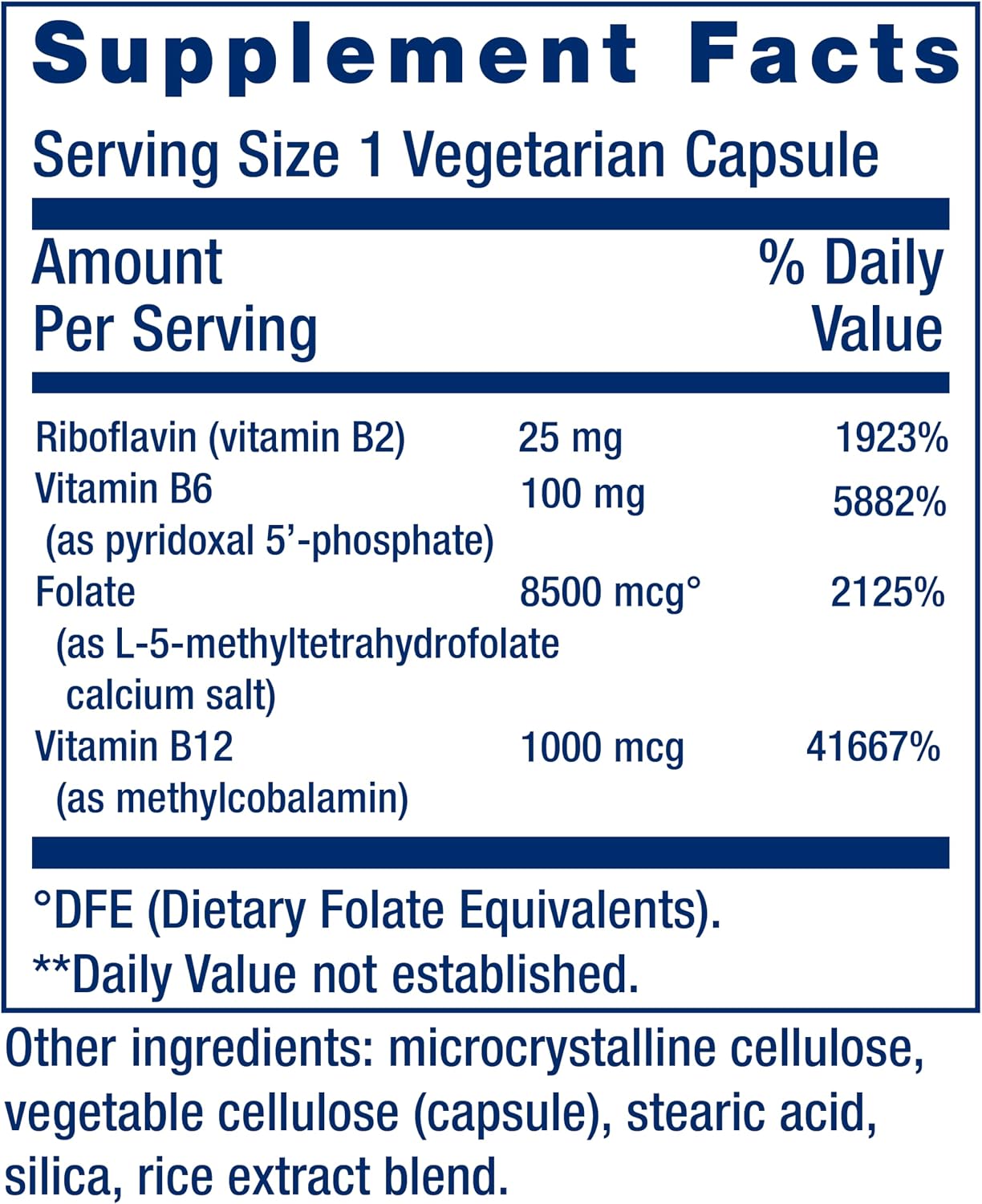 Life Extension Homocysteine Resist Vegetarian Capsules, 60 Count | Vitamin B2, B6, B12 & Folate as L-5-MTHF Support Heart & Brain Health, Once Daily, Gluten Free, Non-GMO & Vegetarian