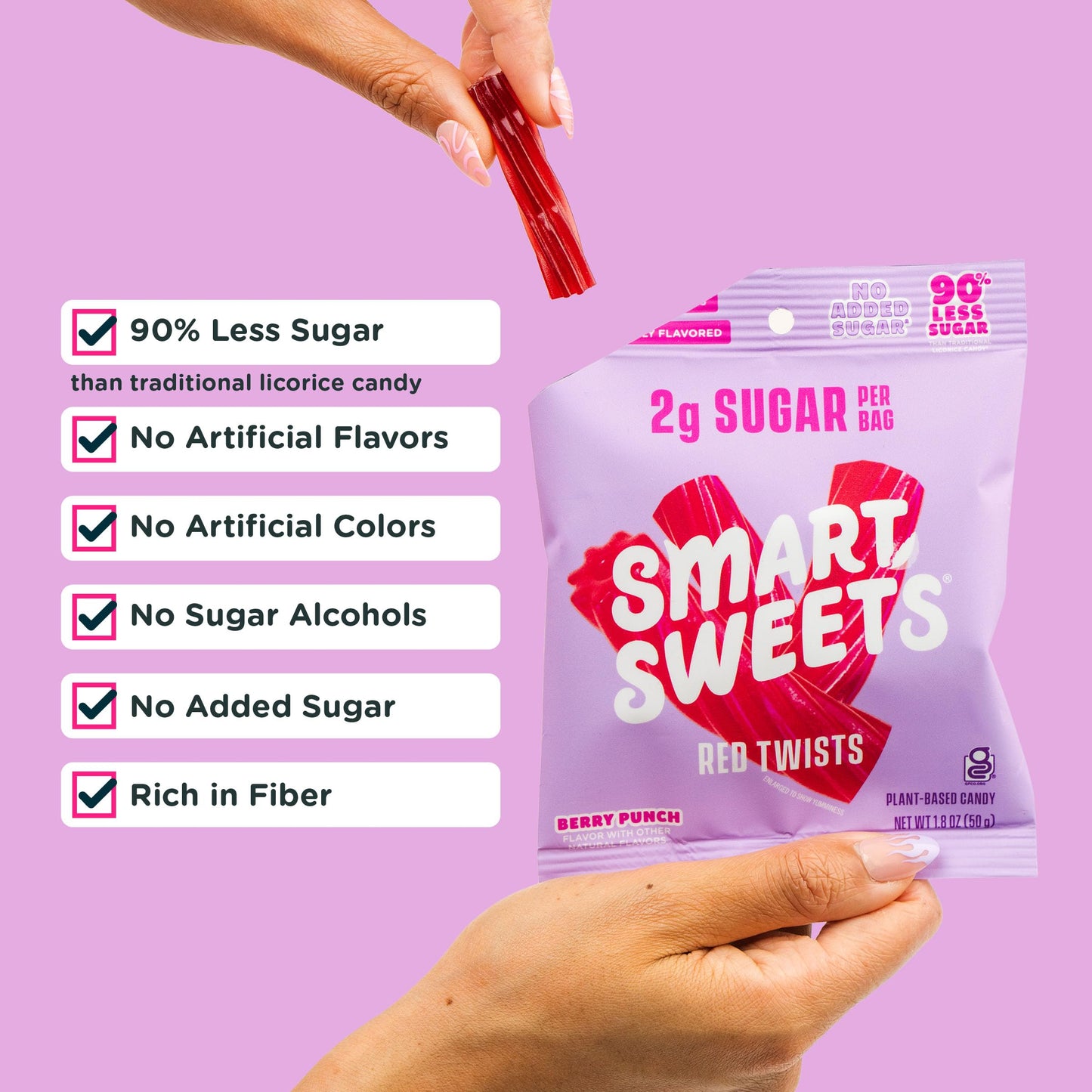 SmartSweets Sweet Fish, Low Sugar Gummy Candy (3g), Low Calorie (130), Gluten-Free -1.8oz (Pack of 12) Packaging may vary