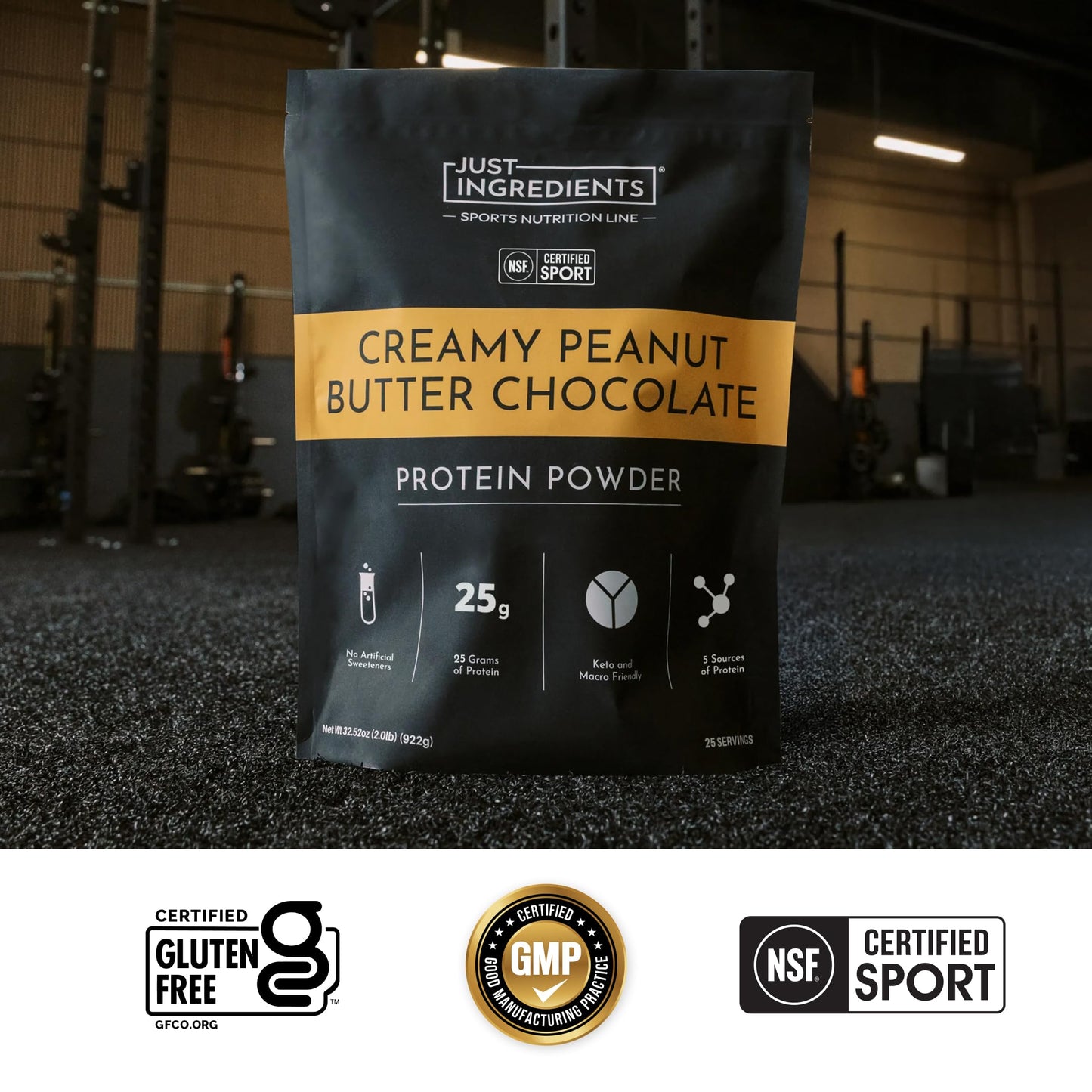 JUST INGREDIENTS Vanilla Bean Protein Powder – 20-Serving Blend with 100% Grass-Fed Whey & Organic Plant Proteins – Real Vanilla Bean & Cinnamon – Supports Muscle Recovery, Energy*