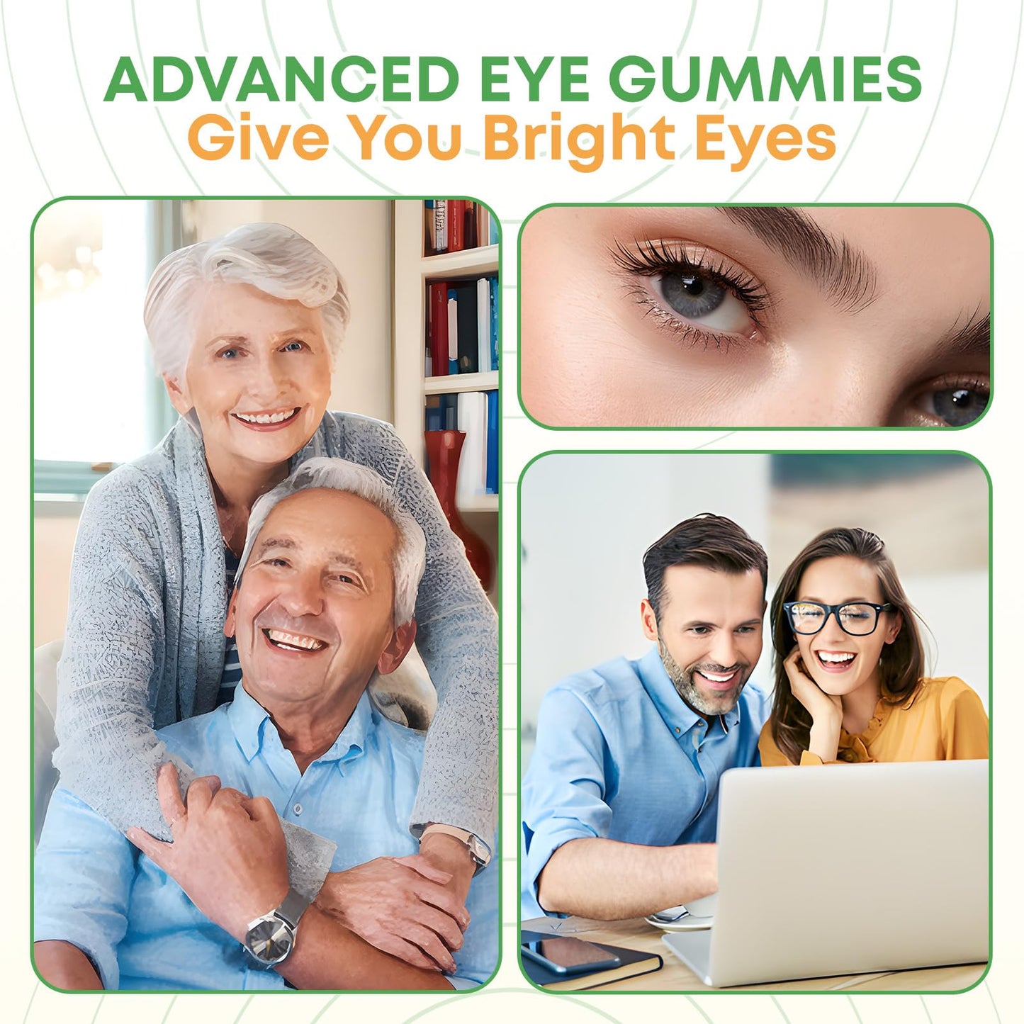 2 Pack Lutein Gummies 25mg, Sugar Free Lutein Zeaxanthin Supplements Gummies, Eye Health Supplement for Adults, Eye Vitamins Lutein for Vision and Blue Light Protection, Mango Flavor, 120 Count