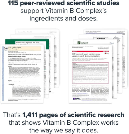 LEGION Vitamin B-Complex (120 Capsules) - Vitamin B Complex with Choline and Inositol Supports Mood & Liver Function - Vegan B Complex Vitamins Support Energy Metabolism & Muscle Function