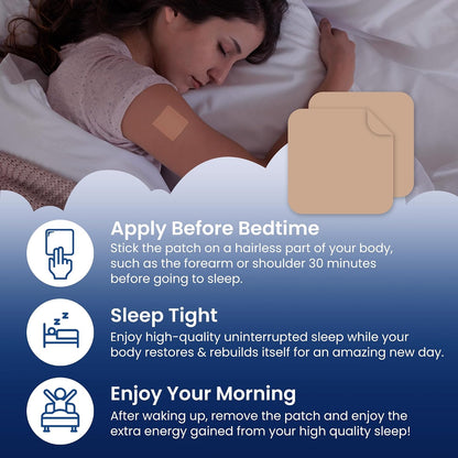MONIER Sleep Patches for Adults Extra Strength | Easy-to-Apply Sleep Patch | With Melatonin & Valerian, Relax & Wake Up Refreshed, Long-Lasting Night Comfort For Men & Women, 60 Patches