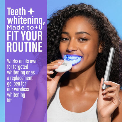 GuruNanda Teeth Whitening Pen - Helps Remove Surface Stains from Coffee, Tea & Wine, Up to 70 Uses, Precision Brush Applicator, Travel-Friendly Whitening Gel Pen, Mint Flavor, 4 mL