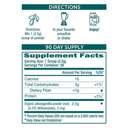 Himalaya USDA Organic Ashwagandha Root, 670 mg, 60 Day Supply, 60 Caplets